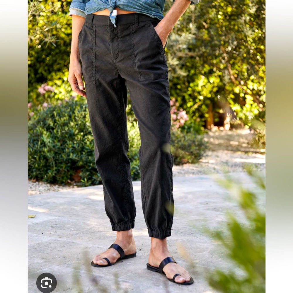 Frank & Eileen | Jameson Utility Jogger in Performance Linen | Size 10 | Black